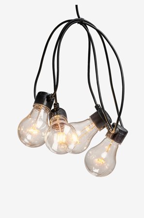 Konstsmide - Startset Hugo E27 10 LED 915cm - Svart - Lysslynger - Fra Homeroom