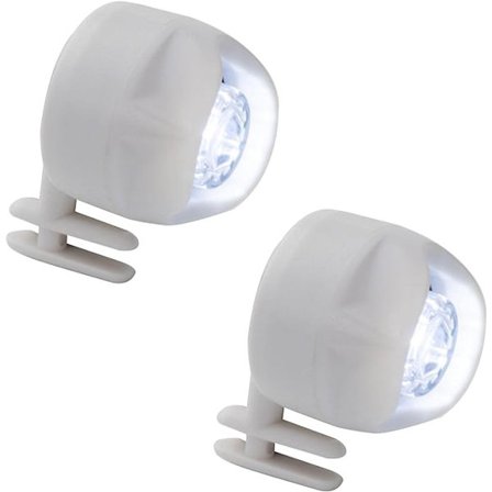 Tålys hvid, 2 stk. sko dekorationer, belyste små lys, vandtætte og charmerende udendørs sports Croc sko lys, sko dekorationer, charmi