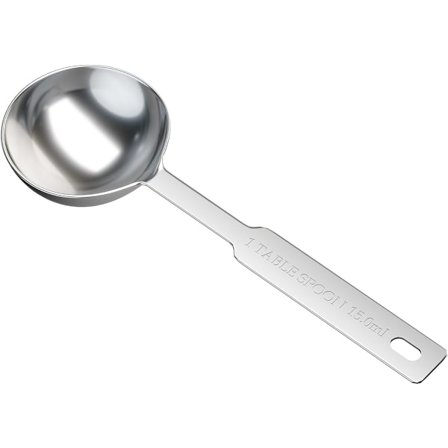 1 spsk (15 ml) Enkelt måleske, individuelle skeer i rustfrit stål, måleskeer med langt håndtag kun 1 stk.