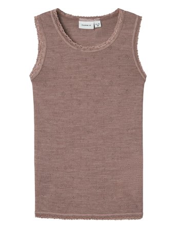 Nmfwang Wool Needle Tank Top Noos Beige Name It