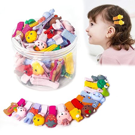 HeyteaBaby Hårspænder 26 STK Søde Dyre Hårspænder med Fuld Foring Alligator Hårspænder til Småbørn Baby Pige Tilbehør