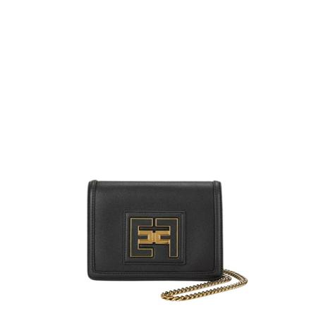 Elisabetta Franchi Tas , Zwart , Dames , Maat: ONE Size Schoudertassen