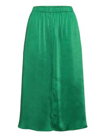 Satina Nuri Skirt Knälång Kjol Grön Bzr