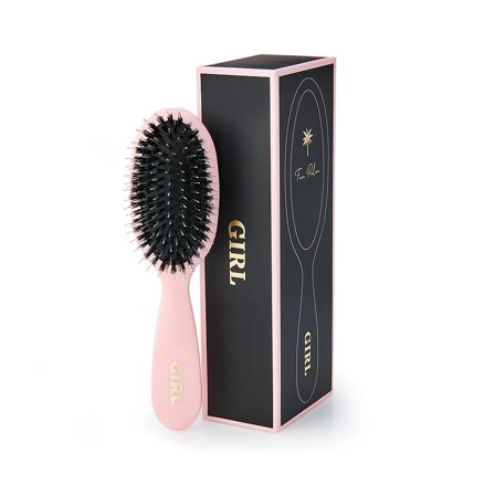 Fan Palm Luxury Hair Brush Girl, Hår, Hårbørster, Børster Med Vildsvinehår