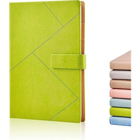 A5 Anteckningsbok Minimalistisk Linjerad Anteckningsbok Journal med Konstläder Hardcover, 3D Magnetiskt Spänne, Gåva för Kvinnor Män Lärare Kontor 