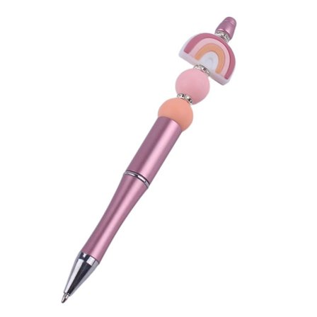 2 STK Beaded Pen Kuglepen PINK
