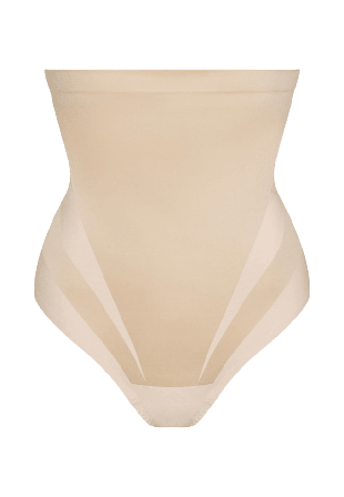 Spanx SPANXsupersculpt Transform High-Waisted Thong Shape Dam Beige S
