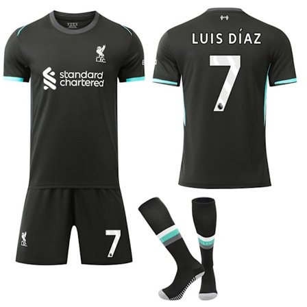 Liverpool Udebane Fodboldtrøje Børn & Voksen Sæt Nr.7 LUIS DIAZ 24-25 No.7 LUIS DIAZ_qc