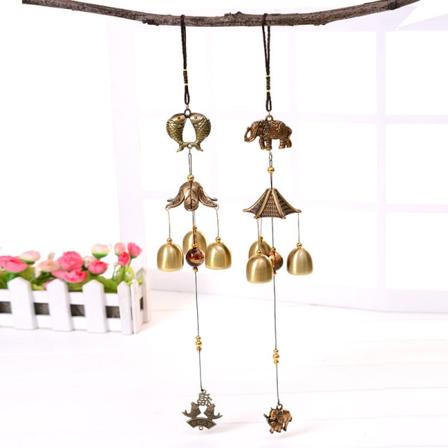 Wind Chimes Retro Metal Fiskene Elefant Ornamenter Hjem