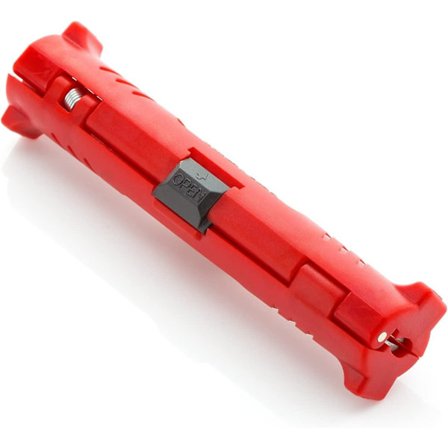 Universell koaxialkabelavskalare för alla satellitkabelantennkablar