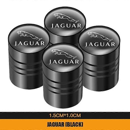 4 kpl 3D-metalliauton renkaan venttiilin suojuksia vedenpitävä pölysuojus Jaguar XEL F-TYPE XFL F-PACE E-PACE I-PACE XF -pyörätarvikkeille - 