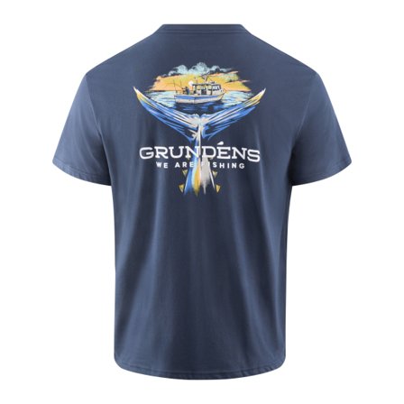 Grundéns Tuna Tailscape SS T-Shirt Dark Navy - XL