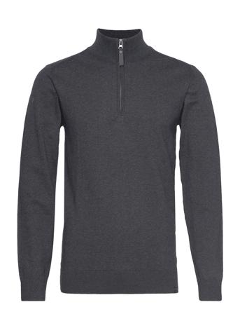 Ancona Knitwear Half Zip Pullover Harmaa INDICODE