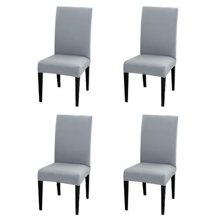 4-pakks Fit Stretch Avtakbare Vaskbare Kort Spisebordstolbeskyttertrekk Setetrekk for Hotell, Spisestue, Seremoni, Bankett Bryllupfest