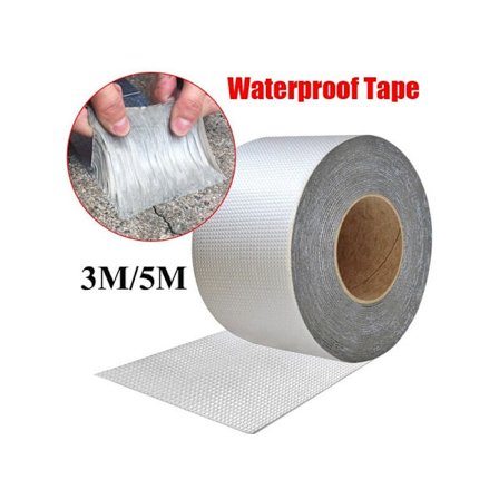 Vandtæt og højtemperaturbestandig tape fortykket aluminiumsbutyltape væg revne tagkanal reparations tape 1 stk. (5cm×5m)