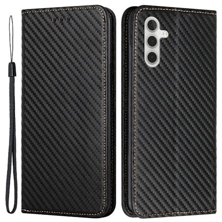 SKALO Samsung S24 Carbon Fiber Pungetui - Sort