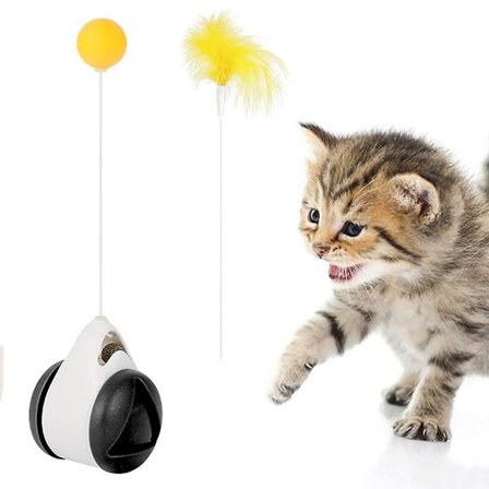 Kattelegetøj Indendørs Kat Interaktiv Rulle Kattelegetøj med Catnip Badmin