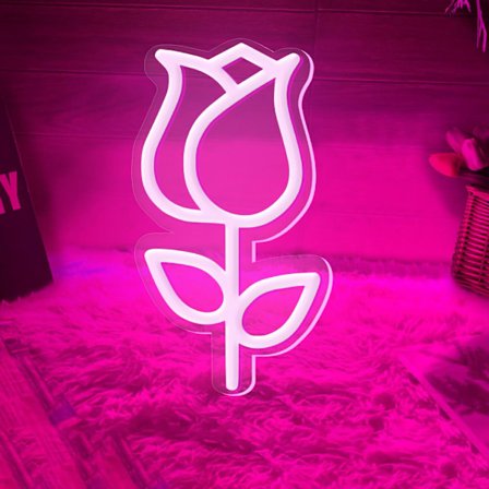 Rosa Rosor LED Neon Ljusskylt Akryl Neon Skylt USB Dimmerbrytare För Hem Vardagsrum Blomsteraffär Fest Bröllop Väggkonst
