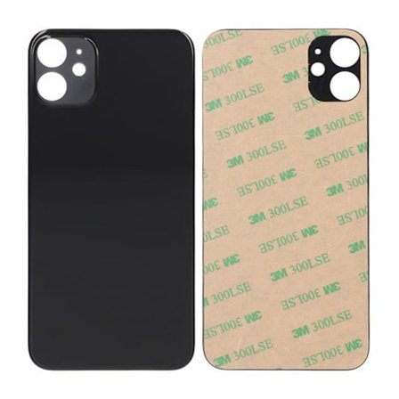 iPhone 11 Baksida Glas med Självhäftande tejp - Svart