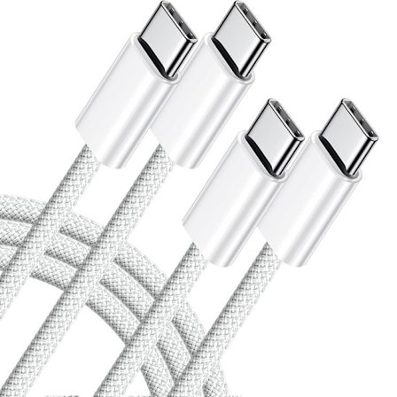 2 kpl 3FT USB-C - USB-C -kaapeli - sertifioitu pikalatausjohto iPhone 15 Pro Maxille, Samsung S23:lle, iPad Prolle, MacBook Airille