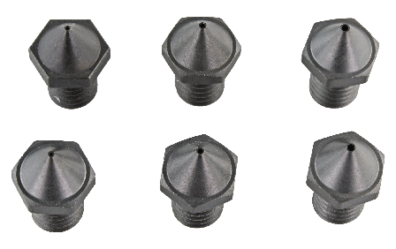 Flashforge Creator 3 Pro / Creator 4 Hardened Nozzle Set - 0.4/0.6/0.8 mm - 6-pack
