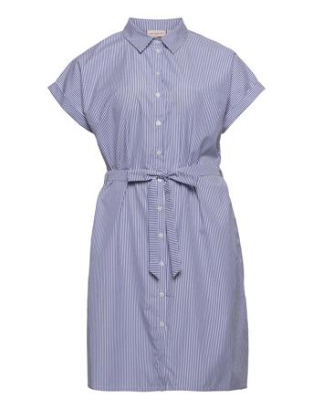 Cardiega Stripe Ss Blk Shirtdress Wvn Blue ONLY Carmakoma