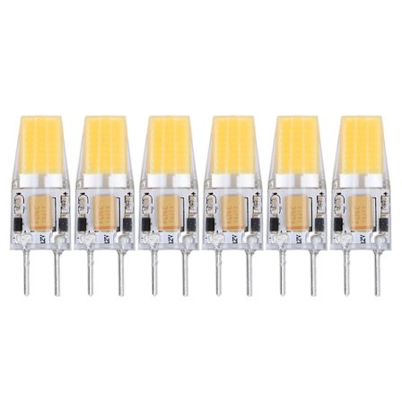 6 stk. GY6.35 Pære 5W AC DC12V COB Lyspære Energibesparende Silikon Taklampe Pære Kompatibel med Stue