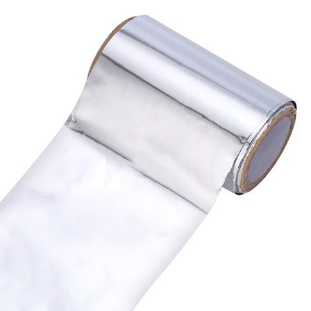 Aluminiumfolie til hår 9,1*4,3cm, blank sølv frisør