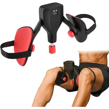Bekkenbunnsbentrener 0-77 lbs, justerbar motstand, svart multifunksjonell bentrener for m