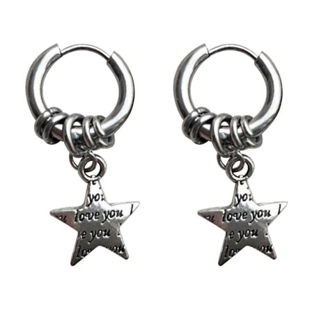 Kreative Punk Stjerne Øreringe Unisex Øresmykker Dråbeøreringe Stjerne Hoop Øreringe Mode Tilbehør til Enhver Lejlighed