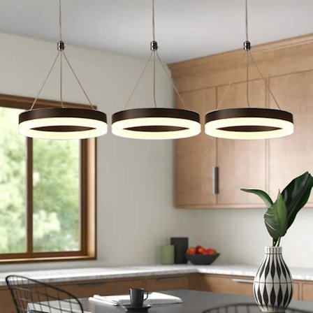 3-valaisimen 20 cm säädettävä monivärinen riippuvalaisin LED Moderni