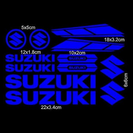 Suzuki-ajoneuvon tarrat Tarra Tank Logo Set Kypärätunnussarja