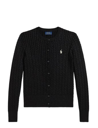 Metallic Cable Cotton-Blend Cardigan Black Ralph Lauren Kids