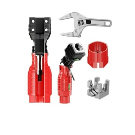 Multifunktion 18 In 1 Reparation VVS Værktøj Anti-slip VVS Nøgle Flume Sink Skruenøgle