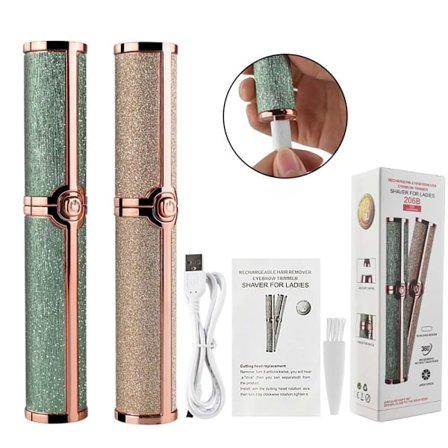 Mini Elektrisk Øjenbrynstrimmer - Guld - USB Genopladelig til Kvinder