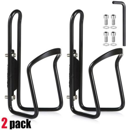 Aluminium Legering Cykelflaskeholder (Sæt med 2 Flaskeholdere)