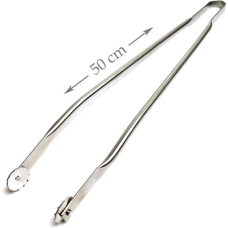 Stor Multifunktionell Grilltång i Rostfritt Stål med Hjul Storlek 50 cm