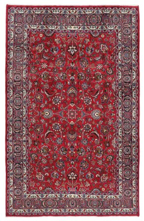 Noué À La Main Mashad Tapis 195X305 De Laine