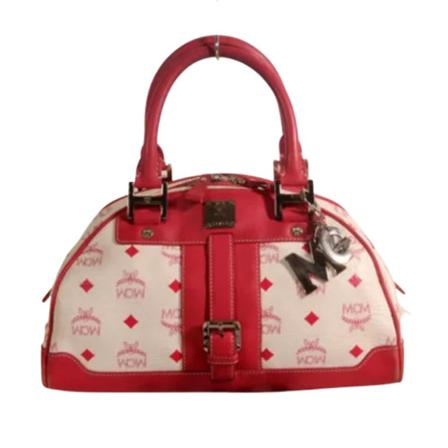 MCM Pre-owned, Pre-owned Canvas handbags Rood, Dames, Maat:ONE Size