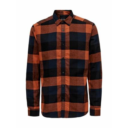 Only & Sons, Casual Shirts Oranje, Heren, Maat:S