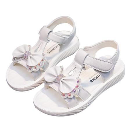 Flickor Med Öppen Tå Platta Sandaler Ankelband Klänning Sandal