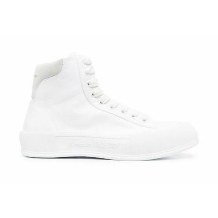 Alexander McQueen Deck Plimsoll High Top Sneakers , Wit , Heren , Maat: 41 EU