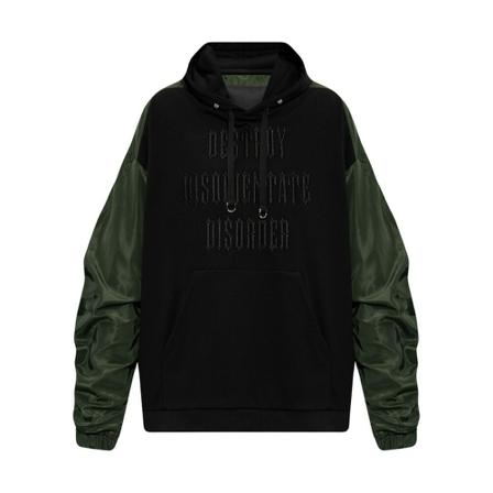 John Richmond Panelled hoodie Sort, Herre