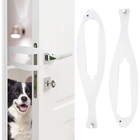 2-pak Katte Dørlåse, Alternative Dørlåse til Børn og Hunde, Børnesikring Dørstopper, Katte Dørlås til at Lade Katte Komme Ind og Ud