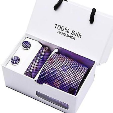 5 stk. Herre Lommetørkle Mansjettknapp Slips Dress Bryllupsfest Tilbehør Gave SB30