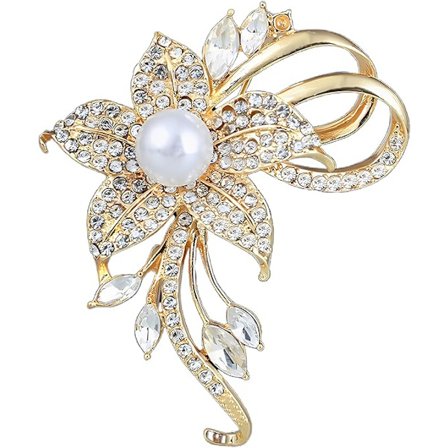 Blomstrede brochenåle til kvinder - Elegante brocher til kvinder, fremstillet med kærlighed og stil, brocher & nåle til kvinder, blomsterbroche gylden