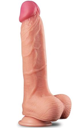 Dual Layer Platinum Silicone Cock 25 cm Dildo