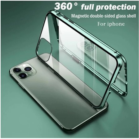 metallfodrall till iphone 12/12 pro grön