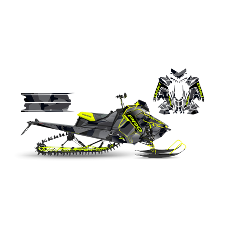 Tarrasarja SweTown Camo Bliz Lime - Polaris Axys 800 Switchback XCR 2018-2020