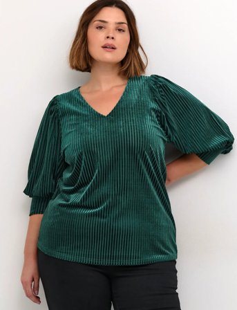 Kaffe Curve Kccacanna Blouse - Green - XL